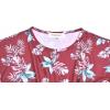 image:imagePerfashion Girls Summer Dresses Printed Casual Loose Sundress Smocked Waist RollSleeveRed Hawaiian 38d
