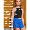 image:imagePerfashion Girls Ribbed Mock Turtleneck Crop Tank Top Sleeveless Ribbed Knit Basic SlimFit Layering Tops 413YBlack Lips