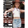 image:imagePerfashion Girls Ribbed Mock Turtleneck Crop Tank Top Sleeveless Ribbed Knit Basic SlimFit Layering Tops 413YWhite Disco Cowgirls