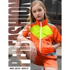 image:imagePerfashion Girls Summer 2 Piece Outfits 80s 90s Tracksuit Windbreaker amp Short Sets Hip Hop Dance 413YOrange 19413