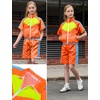 image:imagePerfashion Girls Summer 2 Piece Outfits 80s 90s Tracksuit Windbreaker amp Short Sets Hip Hop Dance 413YOrange 19413