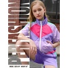 image:imagePerfashion Girls Summer 2 Piece Outfits 80s 90s Tracksuit Windbreaker amp Short Sets Hip Hop Dance 413YPurple 16413