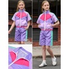 image:imagePerfashion Girls Summer 2 Piece Outfits 80s 90s Tracksuit Windbreaker amp Short Sets Hip Hop Dance 413YPurple 16413