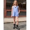 image:imagePerfashion Girls Summer Athletic Romper Shorts Hooded Jumpsuits Soft Sleeveless Overall With Pockets 413YBlue
