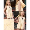 image:imagePerfashion Girls Summer Athletic Romper Shorts Hooded Jumpsuits Soft Sleeveless Overall With Pockets 413YCreamy White