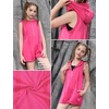 image:imagePerfashion Girls Summer Athletic Romper Shorts Hooded Jumpsuits Soft Sleeveless Overall With Pockets 413YHot Pink