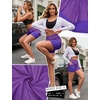 image:imagePerfashion Women Satin Shorts Silk Dolphin Boxer Shorts Metallic Going Out Streetwear Athletic Festival Dance ShortPurple416