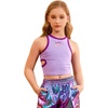 image:imagePerfashion Girls Ribbed Mock Turtleneck Crop Tank Top Sleeveless Ribbed Knit Basic SlimFit Layering Tops 413YPurple