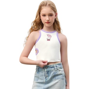 image:imagePerfashion Girls Ribbed Mock Turtleneck Crop Tank Top Sleeveless Ribbed Knit Basic SlimFit Layering Tops 413YWhite Disco Cowgirls