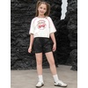 image:imagePerfashion Girls Athletic Running Shorts with Liner Quick Dry Flowy 2 in 1 Soccer Volleyball Basketball Gym Pockets 413YBlack