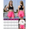 image:imagePerfashion Girls Athletic Running Shorts with Liner Quick Dry Flowy 2 in 1 Soccer Volleyball Basketball Gym Pockets 413YNeon Pink
