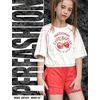 image:imagePerfashion Girls Athletic Running Shorts with Liner Quick Dry Flowy 2 in 1 Soccer Volleyball Basketball Gym Pockets 413YRed