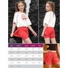 image:imagePerfashion Girls Athletic Running Shorts with Liner Quick Dry Flowy 2 in 1 Soccer Volleyball Basketball Gym Pockets 413YRed