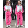 image:imagePerfashion Girls Clothing Sets 2 Piece 80s 90s Outfits Neon Jacket Pants Hip Hop Dance Tracksuit Set 413YHot Pink