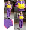 image:imagePerfashion Girls Clothing Sets 2 Piece 80s 90s Outfits Neon Jacket Pants Hip Hop Dance Tracksuit Set 413YPurple and Yellow 166927