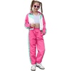 image:imagePerfashion Girls Clothing Sets 2 Piece 80s 90s Outfits Neon Jacket Pants Hip Hop Dance Tracksuit Set 413YHot Pink