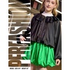 image:imagePerfashion Girls Bubble Skirt Metallic Puff Balloon Cute Mini Skorts Dance Outfits with Shorts 413YGreen431