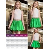 image:imagePerfashion Girls Bubble Skirt Metallic Puff Balloon Cute Mini Skorts Dance Outfits with Shorts 413YGreen431