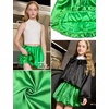 image:imagePerfashion Girls Bubble Skirt Metallic Puff Balloon Cute Mini Skorts Dance Outfits with Shorts 413YGreen431