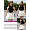 image:imagePerfashion Girls Bubble Skirt Metallic Puff Balloon Cute Mini Skorts Dance Outfits with Shorts 413YWhite431