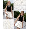 image:imagePerfashion Girls Bubble Skirt Metallic Puff Balloon Cute Mini Skorts Dance Outfits with Shorts 413YWhite431