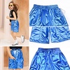 image:imagePerfashion Metallic Cargo Shorts for Girls Boys Y2K MultiPocket Shorts Streetwear Skater Shorts 413YDeep Blue24416