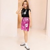 image:imagePerfashion Metallic Cargo Shorts for Girls Boys Y2K MultiPocket Shorts Streetwear Skater Shorts 413YHot Pink07416