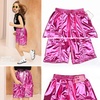 image:imagePerfashion Metallic Cargo Shorts for Girls Boys Y2K MultiPocket Shorts Streetwear Skater Shorts 413YHot Pink07416