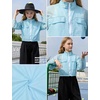 image:imagePerfashion Girls Lightweight UPF50 Sun Protection Jacket Cropped Bomber Zip Up UV Outerwear Coat Kids 413YLight Blue