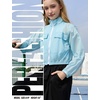 image:imagePerfashion Girls Lightweight UPF50 Sun Protection Jacket Cropped Bomber Zip Up UV Outerwear Coat Kids 413YLight Blue