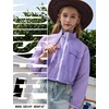 image:imagePerfashion Girls Lightweight UPF50 Sun Protection Jacket Cropped Bomber Zip Up UV Outerwear Coat Kids 413YLight Purple