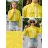 image:imagePerfashion Girls Lightweight UPF50 Sun Protection Jacket Cropped Bomber Zip Up UV Outerwear Coat Kids 413YYellow