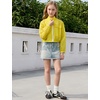 image:imagePerfashion Girls Lightweight UPF50 Sun Protection Jacket Cropped Bomber Zip Up UV Outerwear Coat Kids 413YYellow