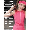 image:imagePerfashion Girls Tennis Dress Golf Outfit Zipper Athletic Dress with Built in Shorts Workout and Cargo Pockets 413YHot Pink 17407