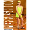 image:imagePerfashion Girls Tennis Dress Golf Outfit Zipper Athletic Dress with Built in Shorts Workout and Cargo Pockets 413YNeon Green 26406