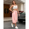 image:imagePerfashion Women Capri Sweatpants Joggers Double Waisted Barrel Harem Balloon Cropped Pants Lounge Yoga with PocketsDusty Pink