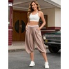 image:imagePerfashion Women Capri Sweatpants Joggers Double Waisted Barrel Harem Balloon Cropped Pants Lounge Yoga with PocketsMocha