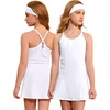 image:imagePerfashion Girls Tennis Dress Golf Outfit Zipper Athletic Dress with Built in Shorts Workout and Cargo Pockets 413YWhite 001406