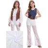 image:imagePerfashion Teen Girls Lace Flare Leggings Cowgirl Bell Bottom Dance Pants  BuiltIn Shorts Elastic Waistband Boho WesternWhite03929