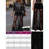 image:imagePerfashion Womens Lace Sheer Maxi Skirts Concert Boho Western  Polka Dots BuiltIn Shorts Elastic Waistband See Through Festivals GothicBlack01930