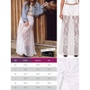 image:imagePerfashion Womens Lace Sheer Maxi Skirts Concert Boho Western  Polka Dots BuiltIn Shorts Elastic Waistband See Through Festivals GothicWhite03930